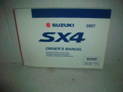 2007 Suzuki Sx4 Owners Manual Ebay