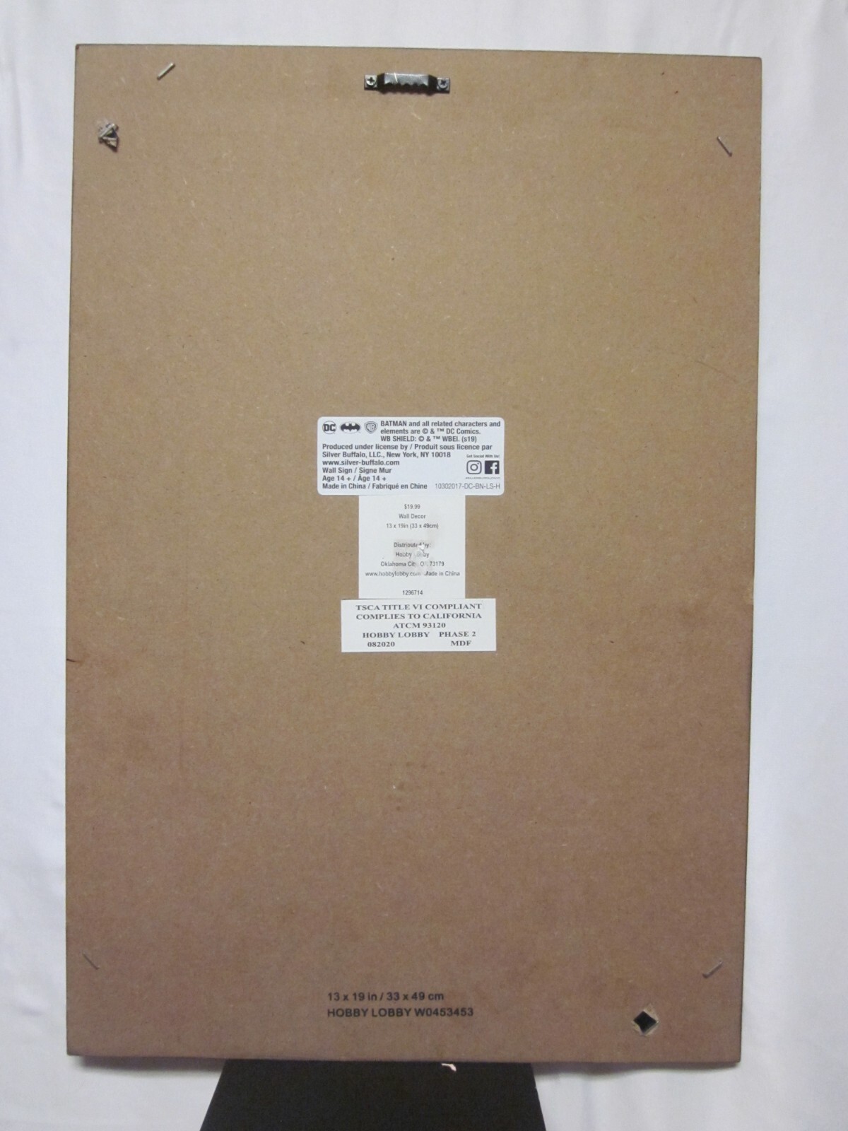 DC Comics Batman The Joker 13x19 Wood Wall Art Plaque Animation