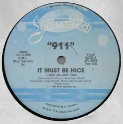 911 It Must Be Nice BLUE LABEL Vinyl Single 12inch Jam Packed