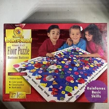 Creative Teaching Press | Learn To Read | 27 pc Floor Puzzle | Buttons Buttons