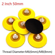 2 50mm Hook Loop Sanding Polishing Backing Pad M6 M8 Thread For Air Sander 2 50mm Hook Loop Sanding Polishing Backing Pad M6 M8 Thread For Air Sander