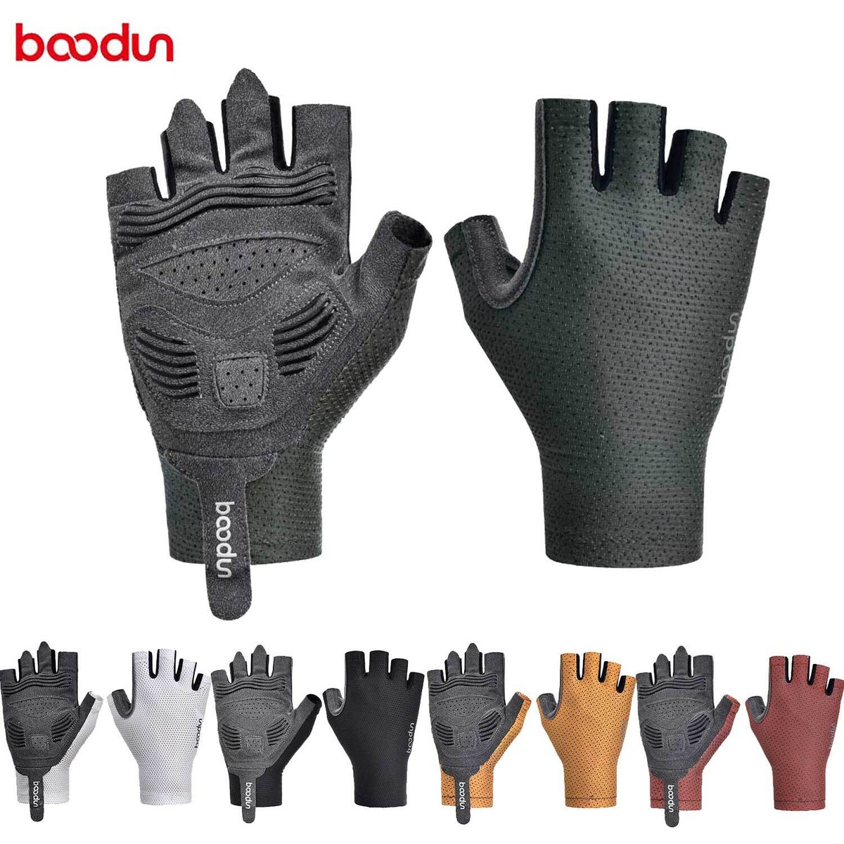 Boodun Fingerless Cycling Gloves Gel MTB Bike Gloves Half Finger