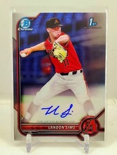 2022 Bowman Chrome 1st Landon Sims Base Auto DBacks ROOKIE RC Autograph C1
