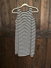 LOFT  SLEEVELESS NAVY WHITE CASUAL DRESS FLOWY BEACH CRUISE PREPPY  *READ* SMALL