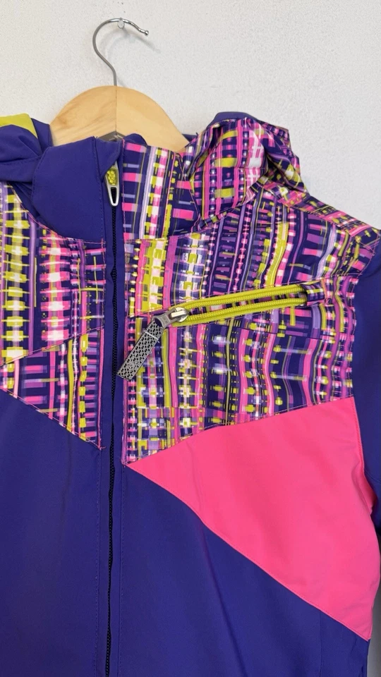 Spyder Project Kids Hooded Insulated Jacket Full Zip Colorblock Size 16 - Image 3 of 4