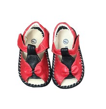 Baby Infant Toddler Girls high-quality Sheep Leather Sandals, Size 3 4 5 6 7