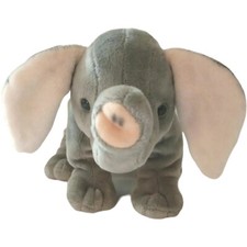 Peluche de peluche JAAG elefante juguete realista gris rosa peluche suave