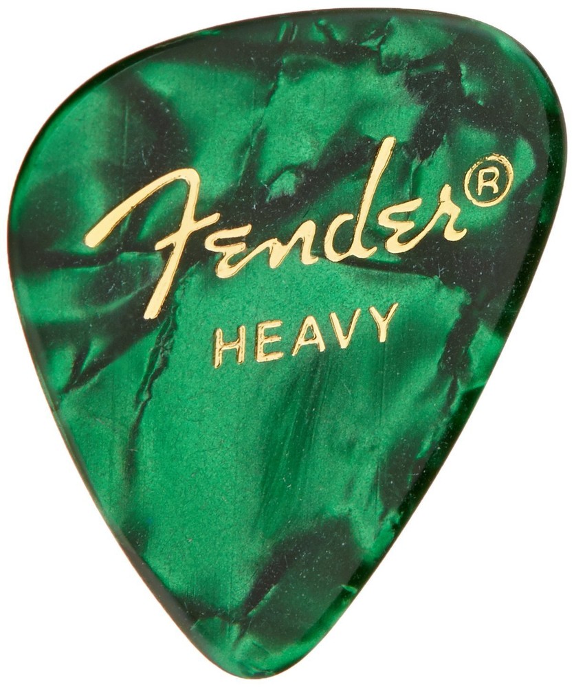 Fender 351 Premium Heavy Celluloid Guitar Picks 144-Pack Green Moto  