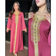 Islamic Abaya Muslim Women Maxi Dress Kaftan Dress Dubai Long Caftan Cocktail