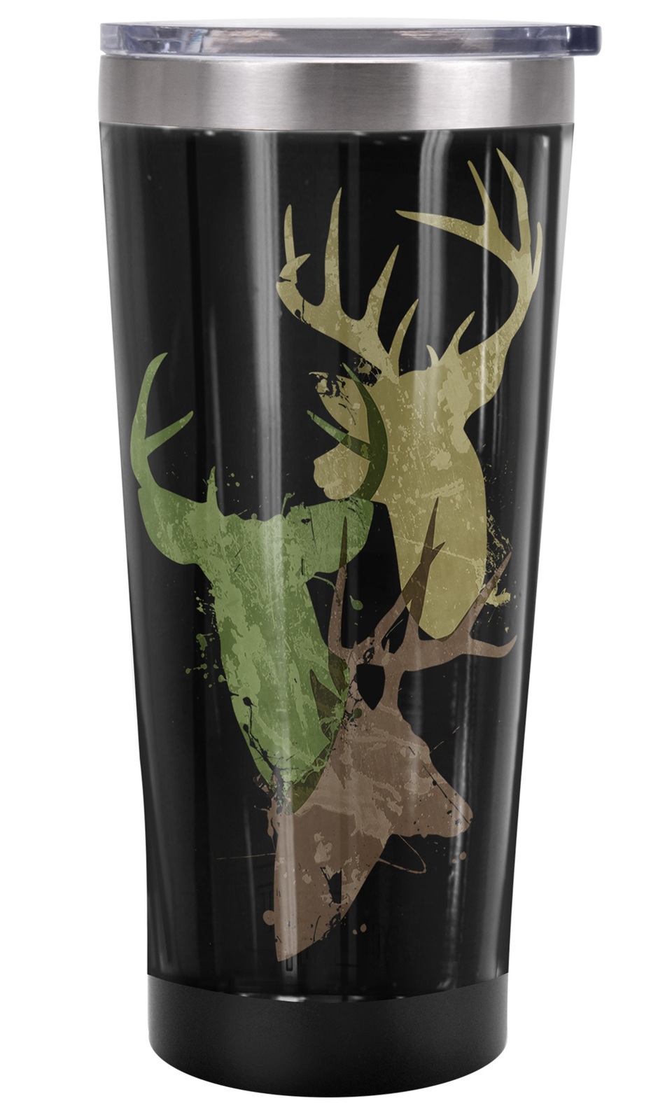 Deer Heads Trio Design Hunting Tumbler 20oz Vacuum Insulated Leak Resistant