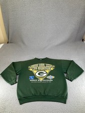 Vintage Green Bay Packers Sweatshirt Men Large 90s Logo 7 NFL Super Bowl Sweater