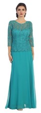 Mother of the Bride Gown-Lace and Chiffon-EV3113-NWTags