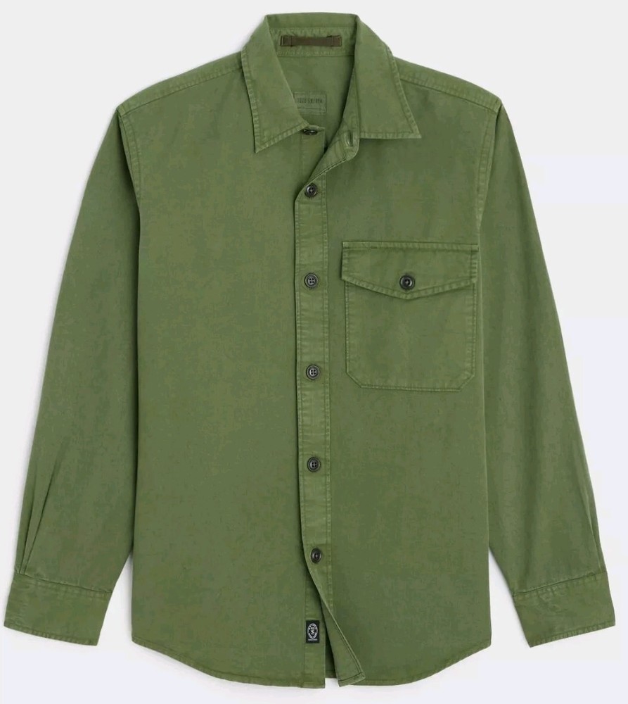 Todd Snyder Men's XL Olive Utility Shirt One Pocket Button Up Overshirt