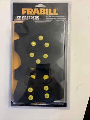 Frabill Ice Creeper Crampons Cleats Winter Grip Sole Fishing XL Fits 10+ Boots