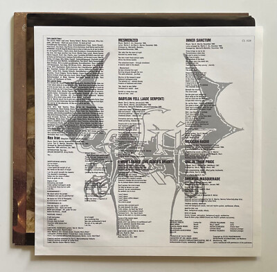 1987 CELTIC FROST Album INTO THE PANDEMONIUM Record 1ST PRESS
