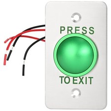 Push to Exit Button  IP68 Waterproof 304 Stainless Steel Panel Round Request t...