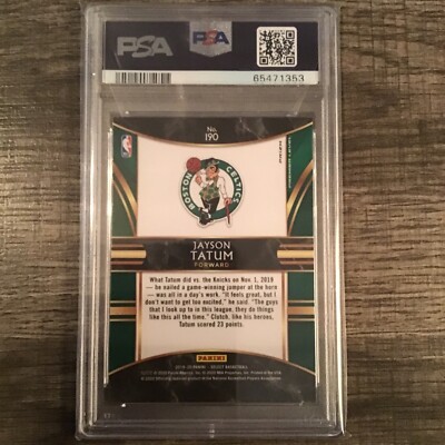 その他 panini SELECT PRIZM JAYSON TATUM PSA 9 2017 Panini Select Jayson Tatum PSA 9 Mint #93 RC Rookie Boston