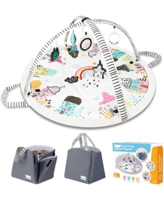 Baby Play Mat Tummy Time Mat with Exclusive Foldable Design, Stage-Based Zebra