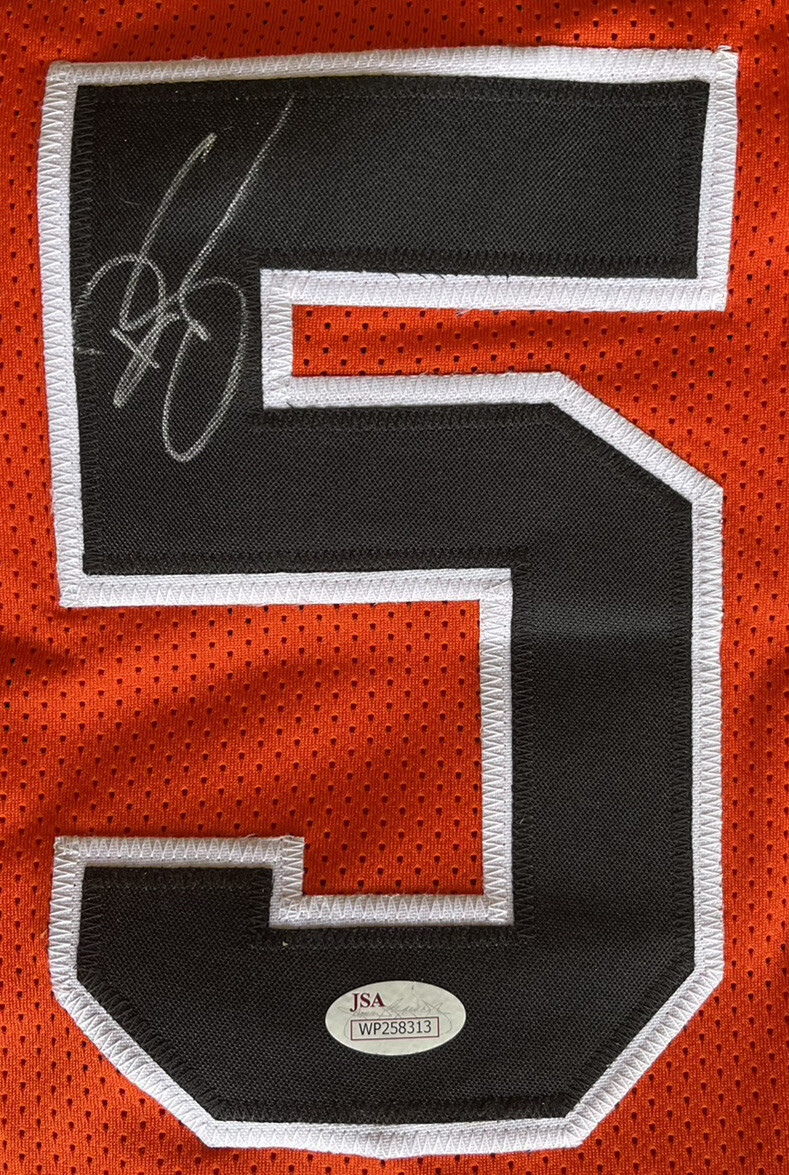 Ralph Sampson Signed Virginia Cavaliers (Home Orange) Jersey JSA