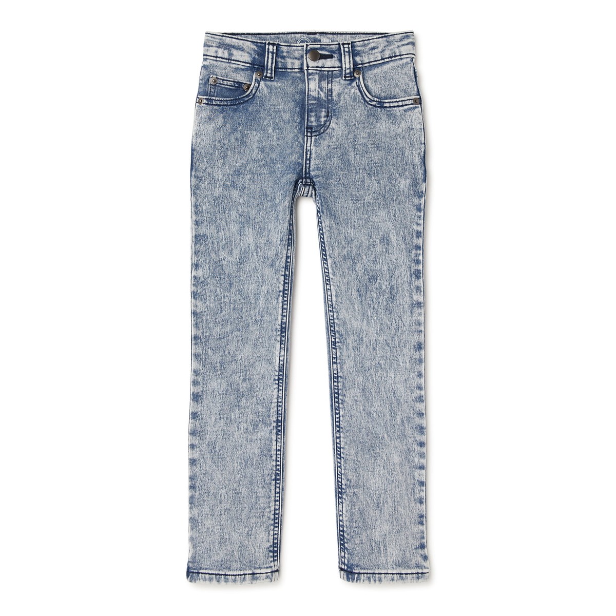 Wonder Nation Boys Slim Knit Stretch Denim Jeans Adjustable