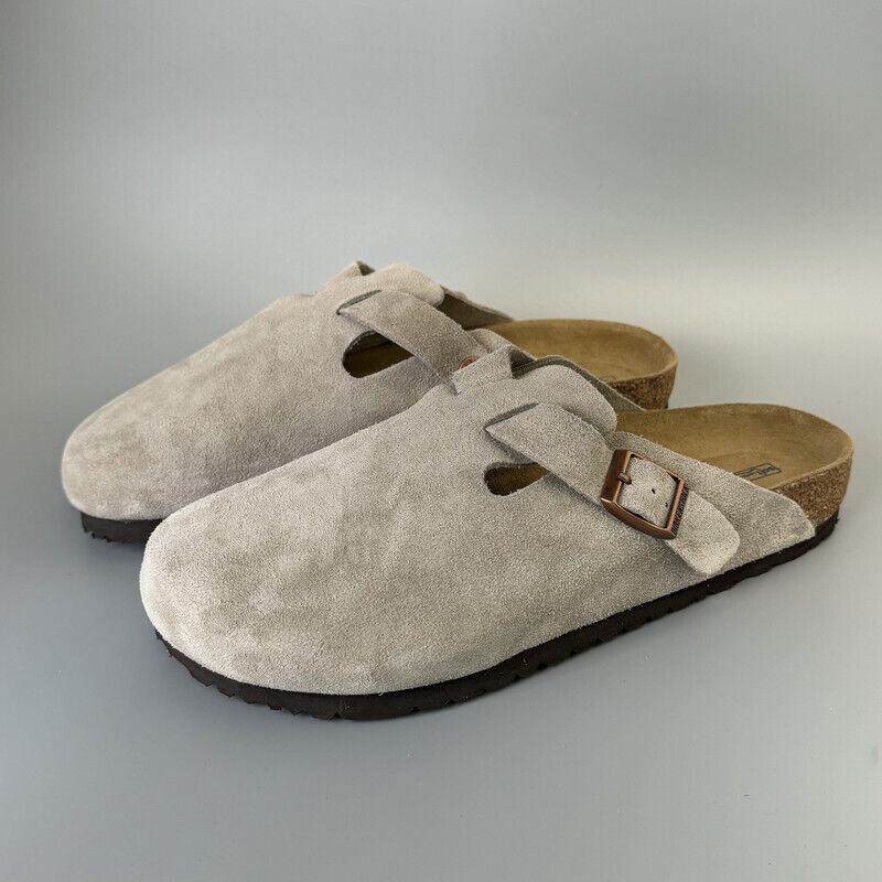 Birkenstock Boston-Taupe Soft Footbed Suede Narrow/Wide Clog Birkenstock Boston-Taupe Soft Footbed Suede Narrow/Wide Clog