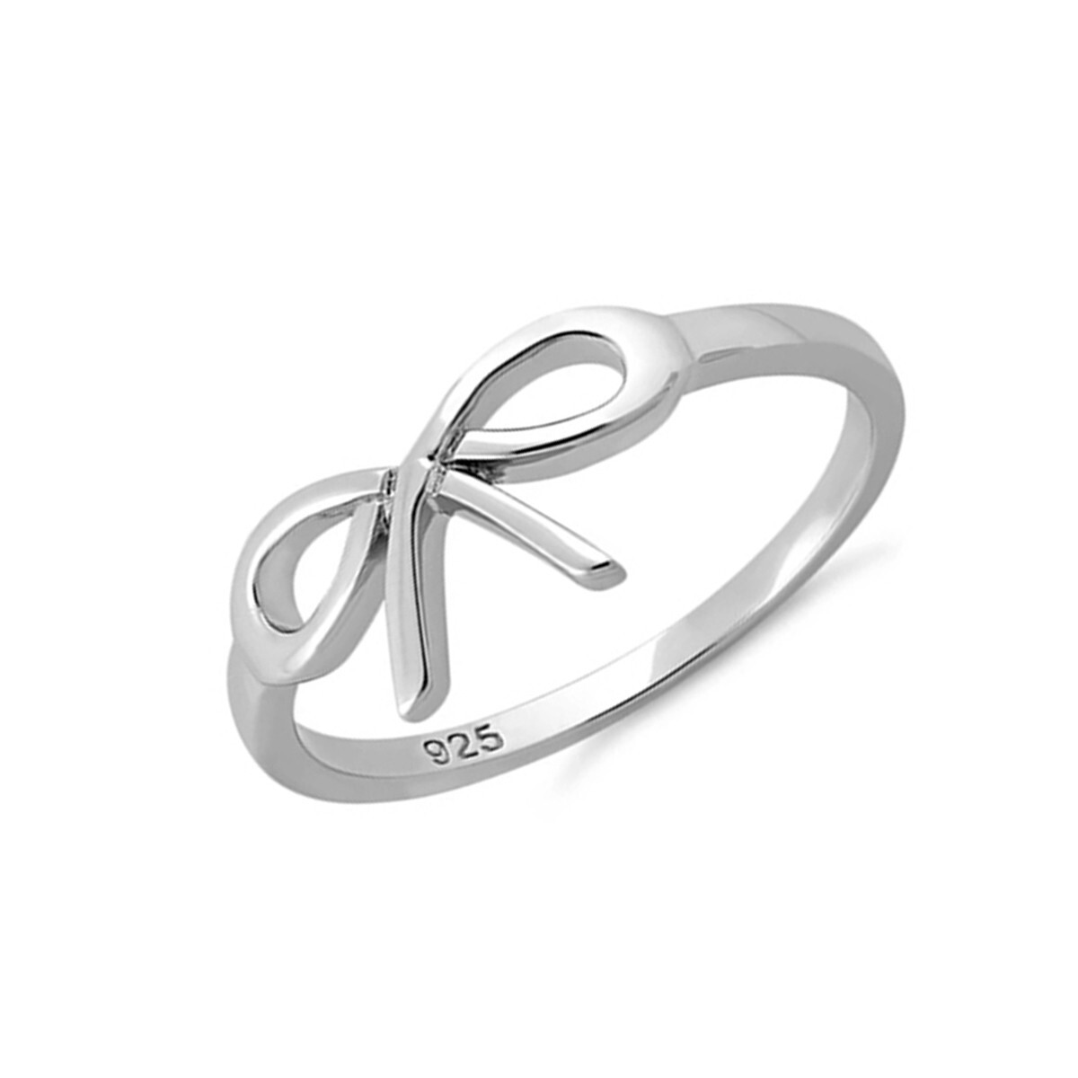 ◆VVV◆ Silver 925 Big Ribbon Ring Ring 23SSRG034SGF 925 Sterling Silver Ribbon Ring A charming Christmas Gift | eBay