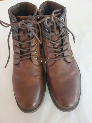 Amapo Originals 20701 Men's Ankle Boots Brown Zip Up And Lace Up 