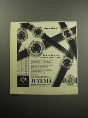 1957 Juvenia Mystere Watch Advertisement - It's a joy to watch the time