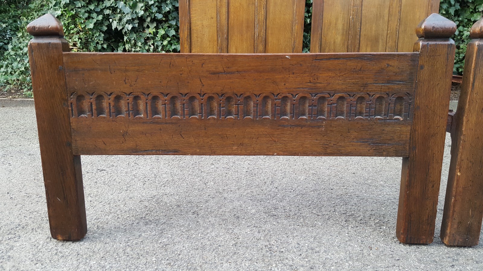 HEALS MATCHING PAIR OF SOLID OAK SINGLE BEDS eBay