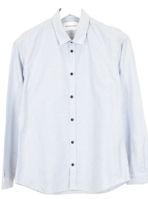 Kooples x Sport Shirt Herren Klein Freizeit Nadelstreifen Geknöpft