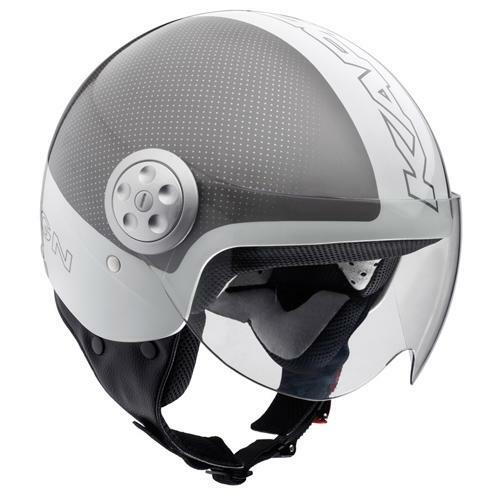 Casco Helmet demi-jet KAPPA Moto KV2 Grigio Bianco Taglia Size S | eBay