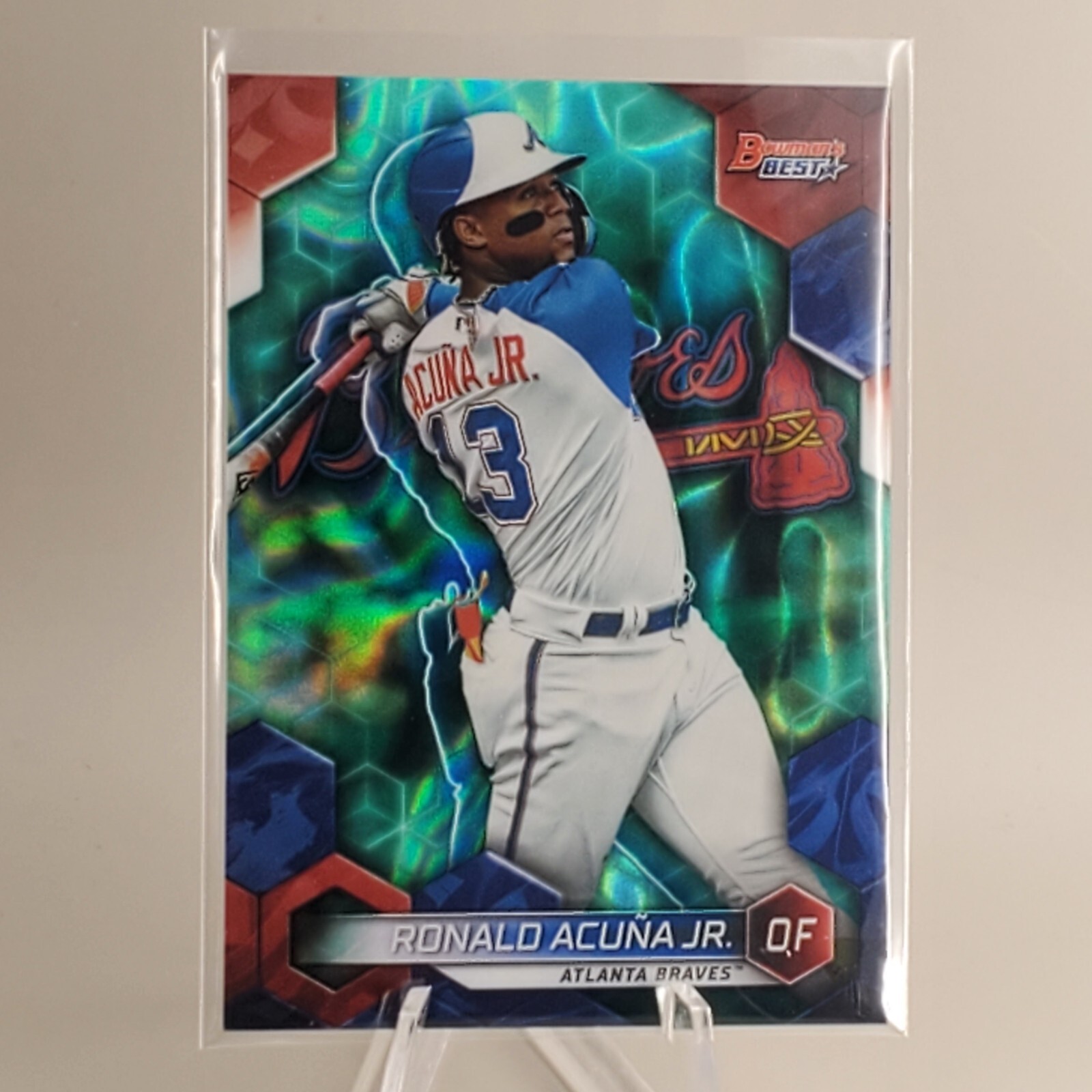 2023 Bowman's Best Braves Ronald Acuna Jr AQUA LAVA REFRACTOR /199 A Braves