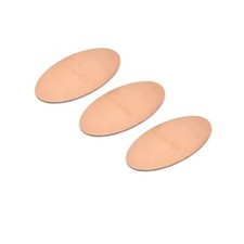 3x Copper Oval Stamping Blanks 3/4"x1-1/8", 24g for Metal Stamping, Engraving