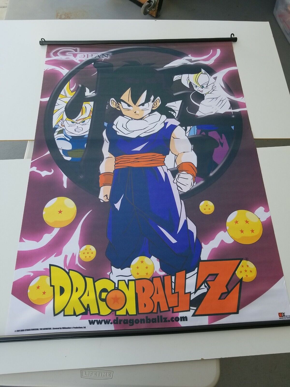 Vintage rare anime Dragonball Z vintage fabric banner poster 1999 41