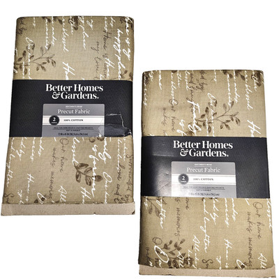 Better Homes & Gardens 4 Yards Precut Fabric 100%Cotton Sentiments Beige 72''X45''