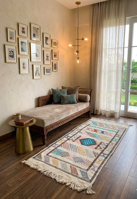 2x3 Vintage Moroccan Handwoven Silky Kilim Sabra Traditional Door Mat Silk Rugs