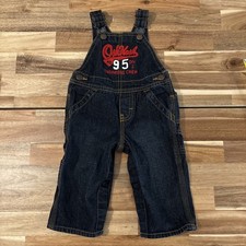 OshKosh B'Gosh 100 Cotton Blue Denim Carpenter Bib Overalls 9 months