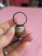 Handmade Unique Dome Ring From Uganda Brown Orange