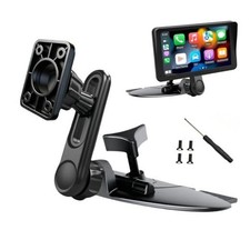 Extended CD Slot Mount for CarPlay Screen with Screws Adjustable Arm and 360 