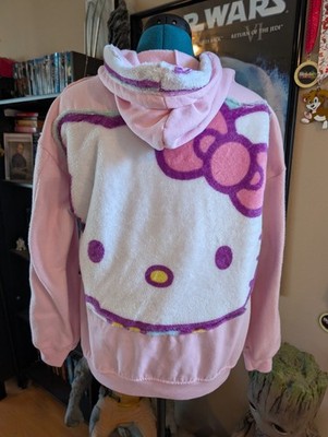 Hello kitty Upcycled Blanket Hoodie Size Small