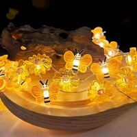 Biene Lichterkette 2M 20LED Batteriebetrieben Innen AußEn Dekoration Garten