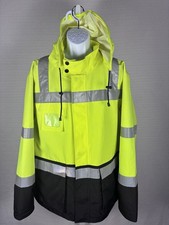 Safety Coat Men  s 3XL Cornerstone ANSI 107 Class 3 Ripstop 3 In 1 Parka Not FR