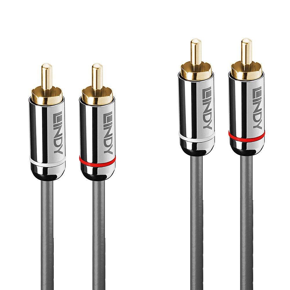 Lindy 35349 10M Dual Phono Cable. Cromo