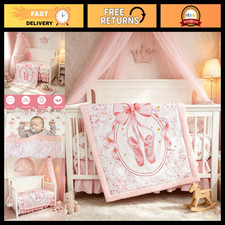 4-Piece Baby Crib Bedding Set for Newborns  Infants, Comforter, Fitted Sheet, S