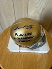 Lou Holtz - Autographed Notre Dame Mini Helmet - Fanatics Authenticated