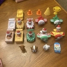 Lot Of 26 Mini Elf On A Shelf Figures, Cars, Planes, Misc
