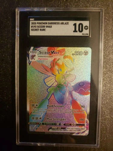 2020 Pokémon Darkness Ablaze #193 Scizor VMAX SGC 10