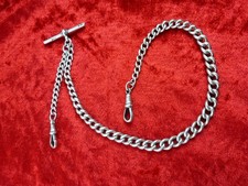 Alte Taschenuhrenkette aus Sterlingsilber 925