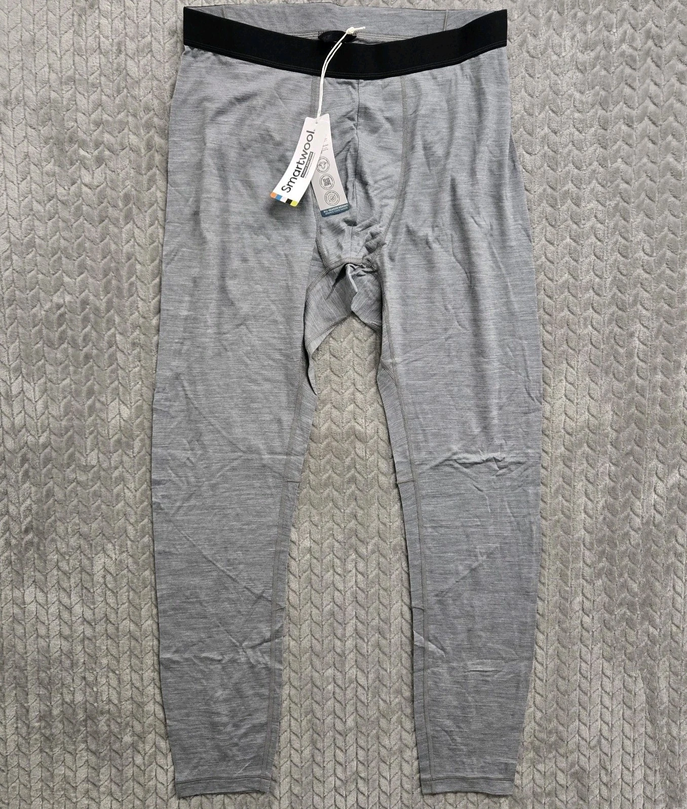 Smartwool x VRST Classic Merino Blend Base Layer Tights Men's Gray XL NWT