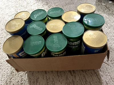 7 Pro Penn Marathon Extra Duty Tennis Ball cans, 7 penn control plus cans.